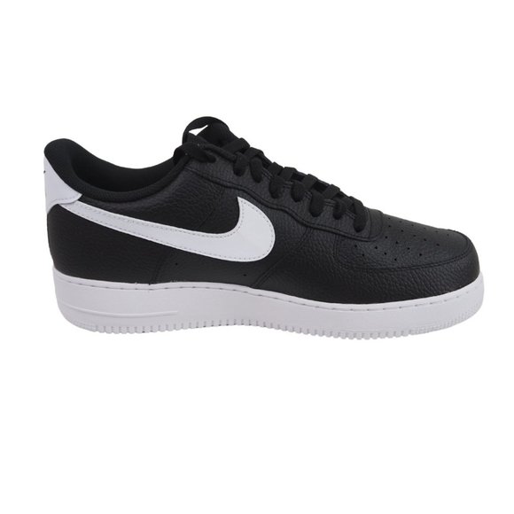 Nike Air Force 1 '07 Black White Sneakers Leather Men Shoes Classic - Picture 3 of 12